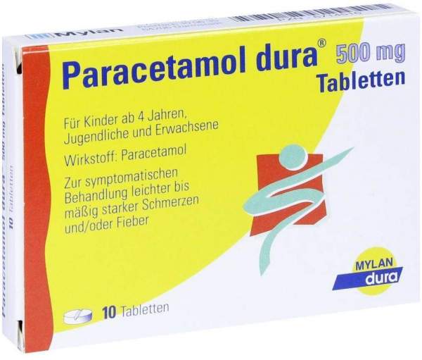 Paracetamol Dura 500 mg 10 Tabletten