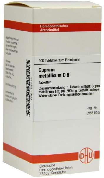 Cuprum Metallicum D 6 200 Tabletten