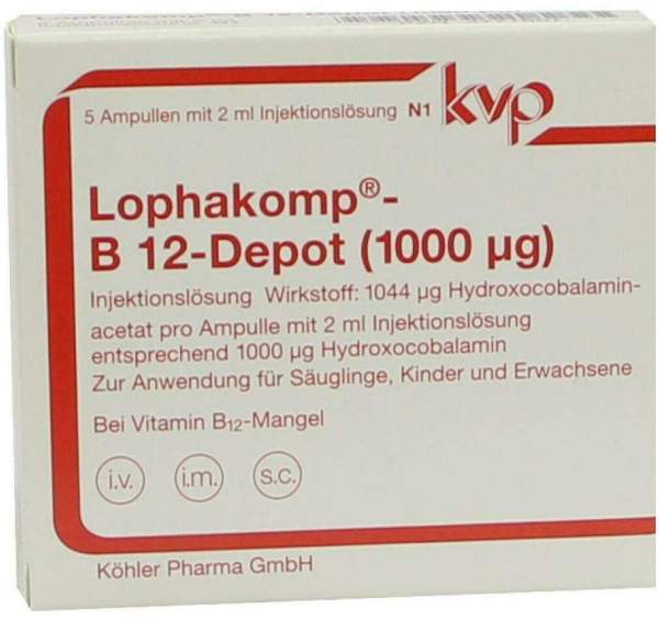 Lophakomp B 12 Depot 1000 µg Injektionslösung