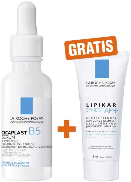 La Roche Posay Cicaplast B5 30 ml Serum + gratis La Roche Posay Lipikar Syndet AP+ 15 ml