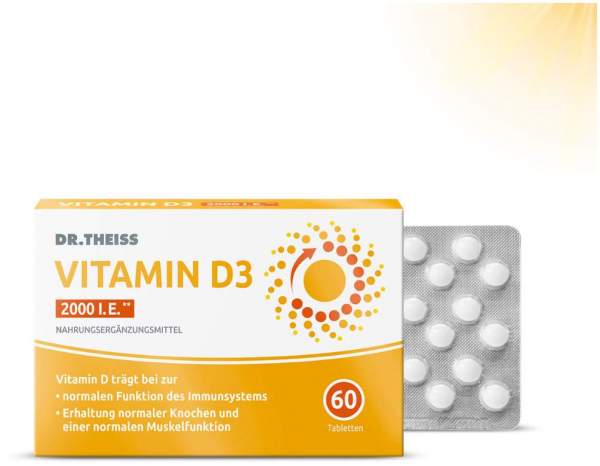 Dr.Theiss Vitamin D3 Tabletten 2000 I.E 60 Stück