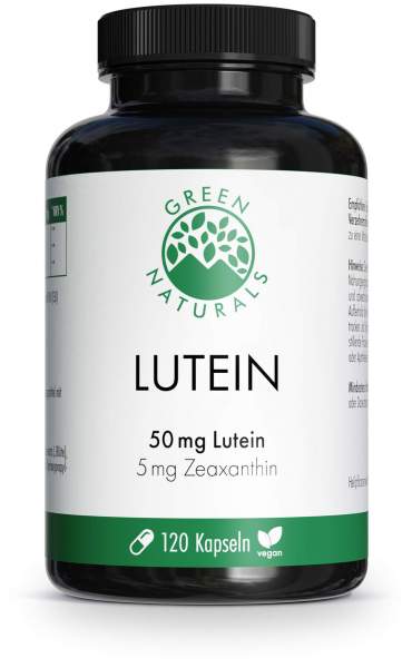 Green Naturals Lutein 50mg + 5mg Zeaxanthin vegan 120 Kapseln