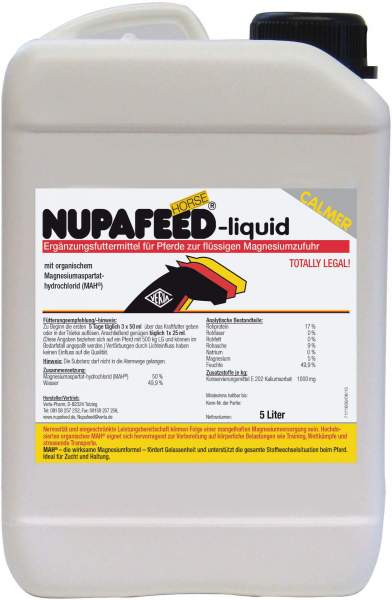 Nupafeed Horse Liquid 5 Liter Ergänzungsfuttermittel für Pferde