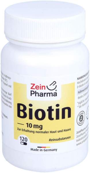 Biotin 10 mg hochdosiert 120 Kapseln