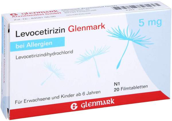 Levocetirizin Glenmark 5 mg 20 Filmtabletten