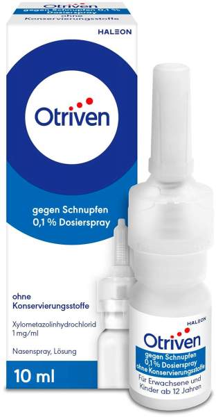 Otriven 0,1 % Dosierspray ohne Konservierungsstoffe 10 ml