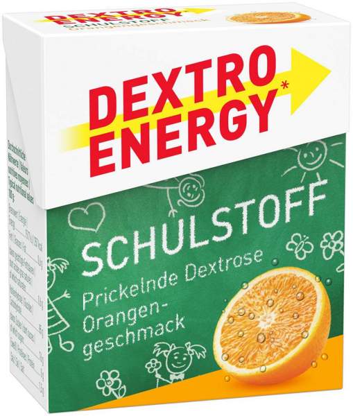Dextro Energy Schulstoff Orange 50 G Täfelchen