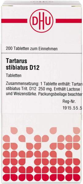 Tartarus Stibiatus D 12 200 Tabletten