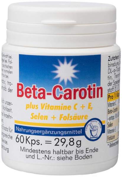 Beta Carotin Plus Vitamin C + E 60 Kapseln