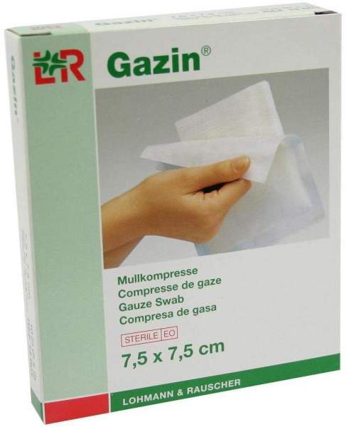 Gazin Kompressen 7,5 X 7,5 cm 8fach Steril 5 X 2 Kompressen