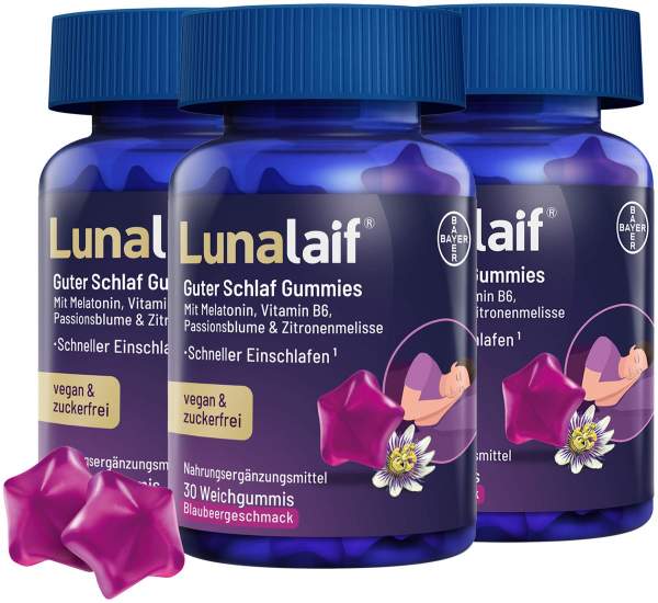 Lunalaif Guter Schlaf Gummies 3 x 30 Stück