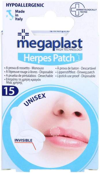 Herpes Patch 14 mm Megaplast 15 Stück