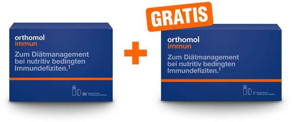 Orthomol immun Trinkampullen-Tabletten 30 Stück + gratis 7 Trinkampullen-Tabletten