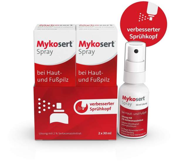 Mykosert Spray bei Haut- und Fußpilz 2 x 30 ml
