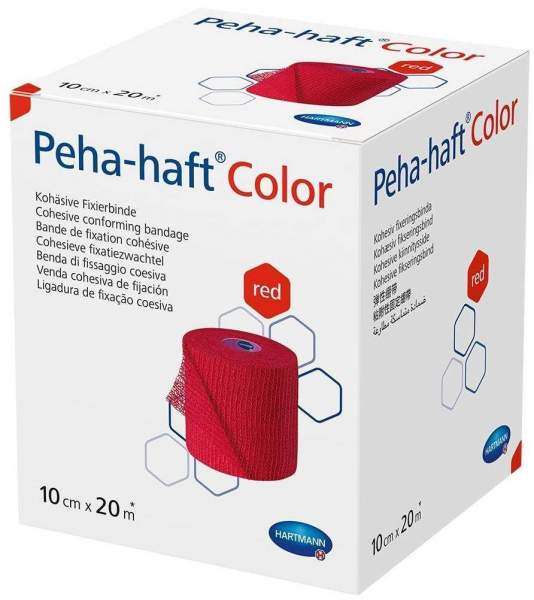 Peha Haft Color Fixierbinde Latexfür10cmx20m Rot