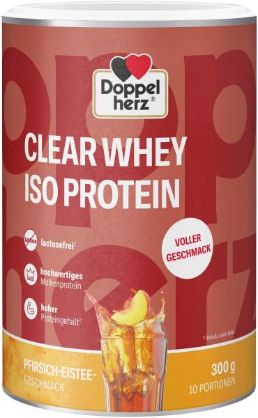 Doppelherz Clear Whey Iso Protein Pfirsich-Eistee 300 g Pulver