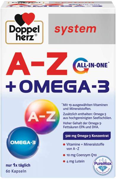 Doppelherz A-Z + Omega-3 all-in-one system 60 Kapseln