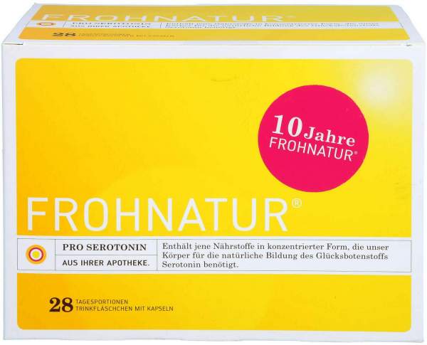 Frohnatur Pro Serotonin Trinkfläschchen mit Kapsel 28 Stück