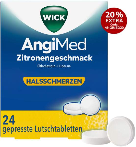 WICK AngiMed Zitronengeschmack 24 Lutschtabletten