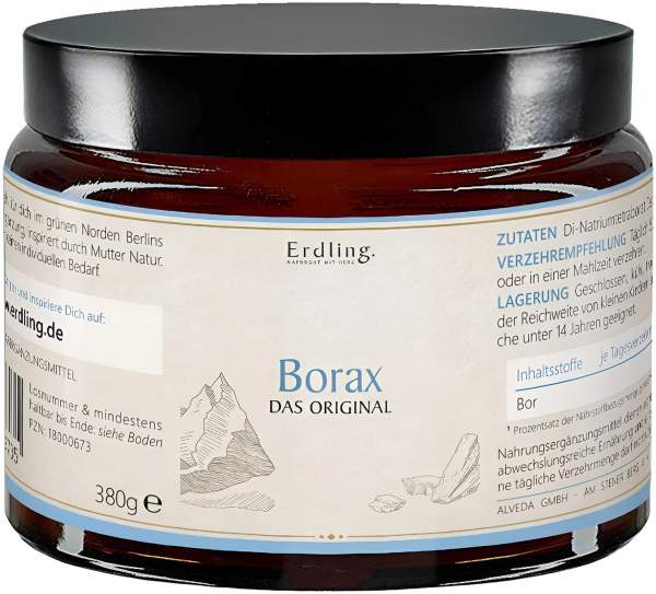 Borax Pulver Natriumtetraborat Rein Vegan 380 G