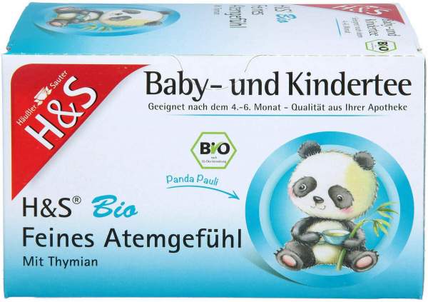 H&amp;S Bio Baby- und Kindertee feines Atemgefühl 20 Filterbeutel