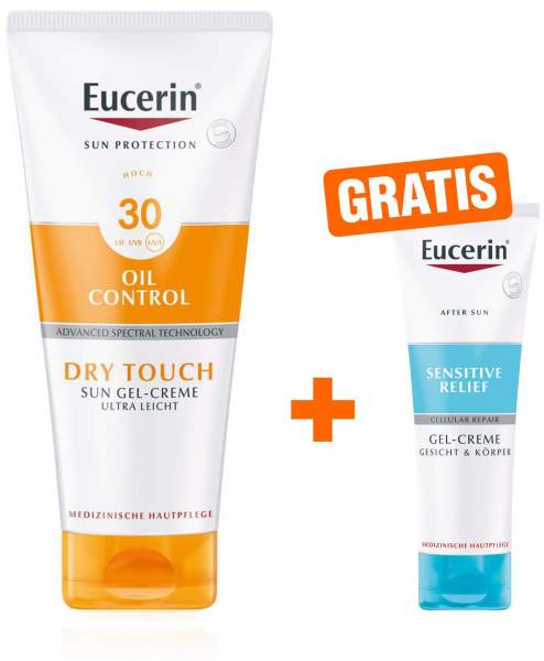 Eucerin Sun Oil Control Body LSF 30 200 ml Gel-Creme + gratis Sensitive After Sun 50 ml