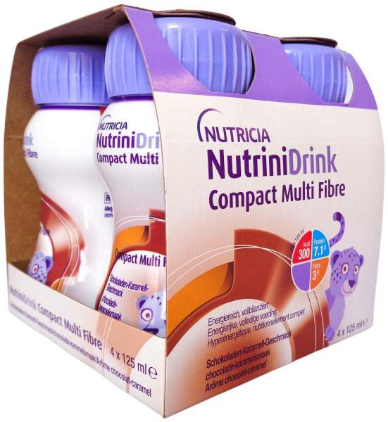 Nutrinidrink Compact Multifibre Schoko-Karamell 4x125ml