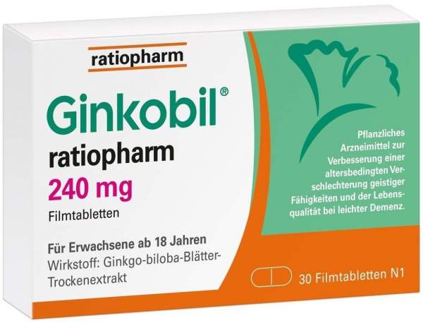 Ginkobil ratiopharm 240 mg 30 Filmtabletten