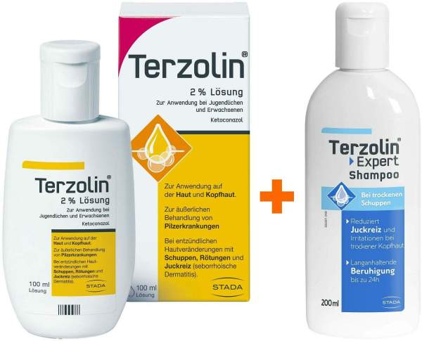 Terzolin 2% Lösung 100 ml + Terzolin Expert Shampoo bei trockener Kopfhaut 200 ml
