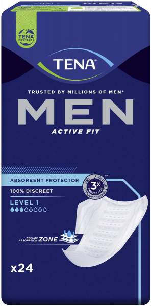 Tena Men Active Fit Level 1 Inkontinenz Einlagen 24 Stück