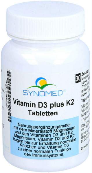Vitamin D3 plus K2 Tabletten 30 Stück