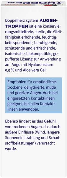 Doppelherz System Augentropfen Hyaluron 0,3% + Aloe Vera 10 ml kaufen |  Volksversand Versandapotheke