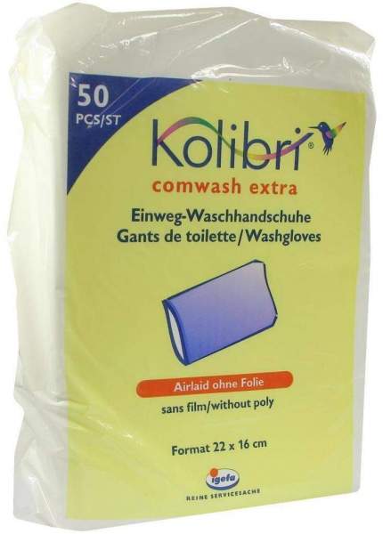 Kolibri Comwash Extra Waschhandschuh Unfol. 16 X 24 cm 50...