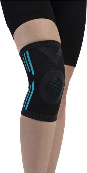 Kniestütze, elastisch, schwarz Größe L-XL