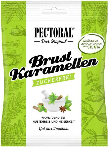 Pectoral Brustkaramellen Zuckerfrei Beutel 60 G