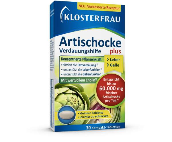 Klosterfrau Artischocke Plus Choli Verdauungshilfe 30 Tabletten