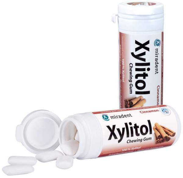 Miradent Xylitol Chewing Gum Zimt 30 Kaugummis