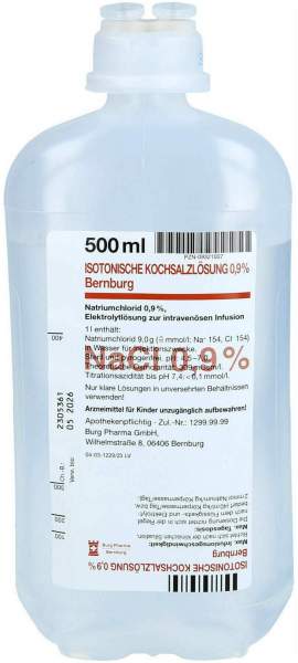 Isotonische Kochsalzlösung 0,9 % Bernburg Pe-Flasche 10 X 500...