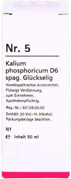 Nr.5 Kalium phosphoricum D 6 spag.Glückselig Tropfen 50 ml