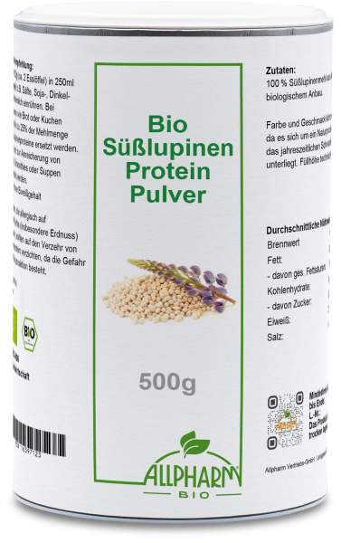 Bio Süßlupinen Protein Pulver Allpharm 500 g