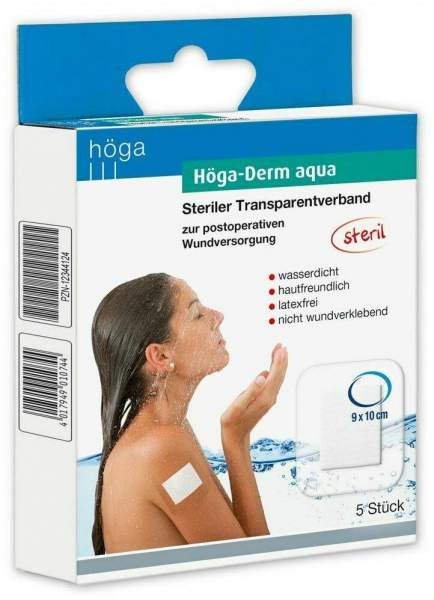 Höga-Derm Aqua Steril Transparenter Verband Mit Wundauflage 9 X...