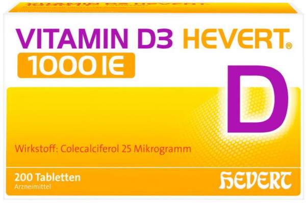 Vitamin D3 Hevert 1000 I.E. 200 Tabletten
