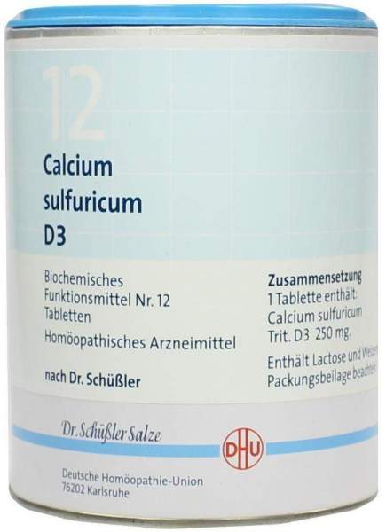 Schüßler Dhu 12 Calcium Sulfuricum D 3 1000 Tabletten