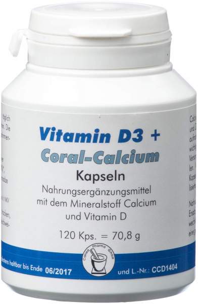 Vitamin D3 + Coral Calcium 120 Kapseln
