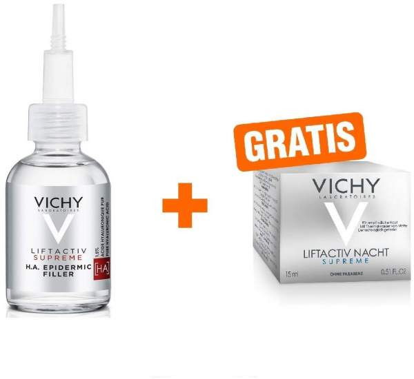 Vichy Liftactiv Epidermic H.A. Filler Konzentrat 30 ml + gratis Vichy Liftactiv Nacht mini 15 ml