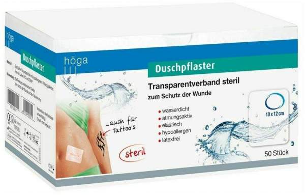 Duschpflaster 10 X 12 cm Transparentverbände Steril