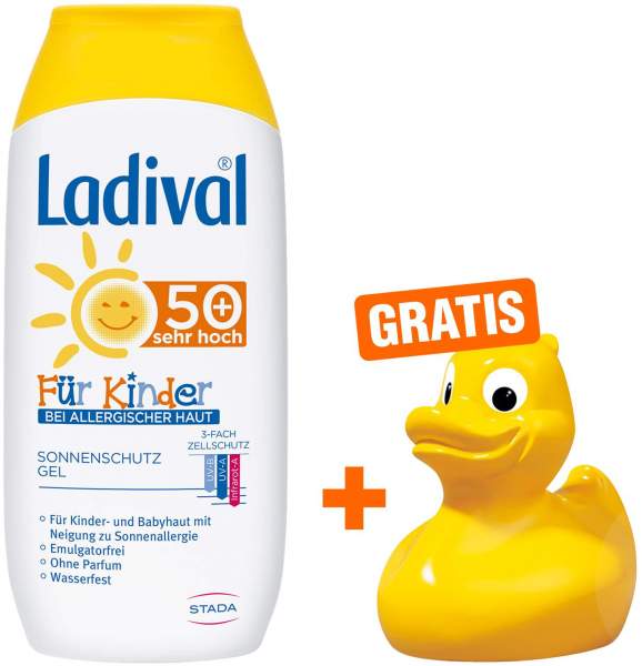 Ladival Kinder allerg. Haut LSF50+ 200 ml + gratis Ente