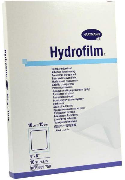 Hydrofilm Transparentverband 10 X 15 cm 10 Verbände