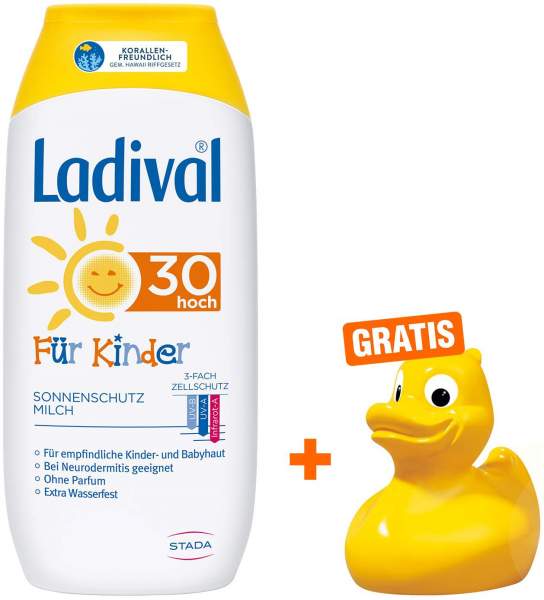 Ladival Kinder Milch LSF 30 200 ml + gratis Ente