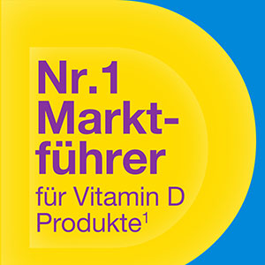Vigantol: Nr. 1 Marktführer für Vitamin D Produkte wird hervorgehoben.